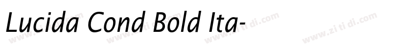Lucida Cond Bold Ita字体转换